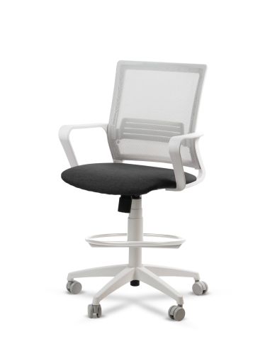 Silla de Trabajo LINK White Cajera Neumática con Asiento Tela Colores