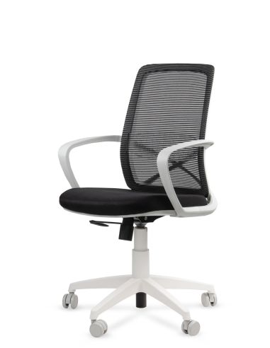 Silla de Oficina Blanca - Equis Rolic con Apoyo Lumbar