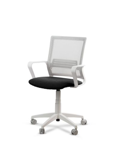 Silla de Trabajo LINK White Neumática con Asiento Tela