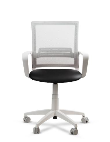 Silla de Trabajo LINK White Neumática con Asiento Tela